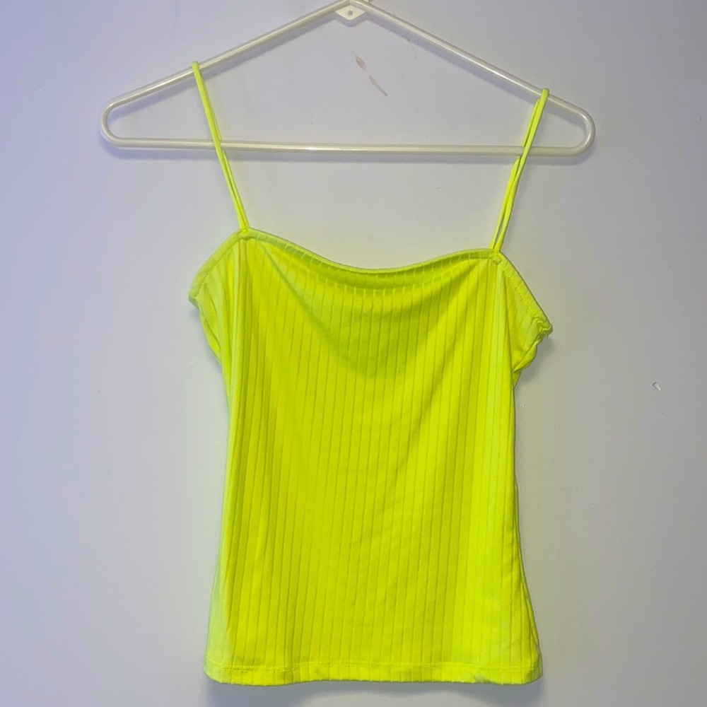 Neon yellow crop top